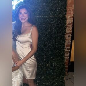 House Of Cb Camilla Dress in Champagne